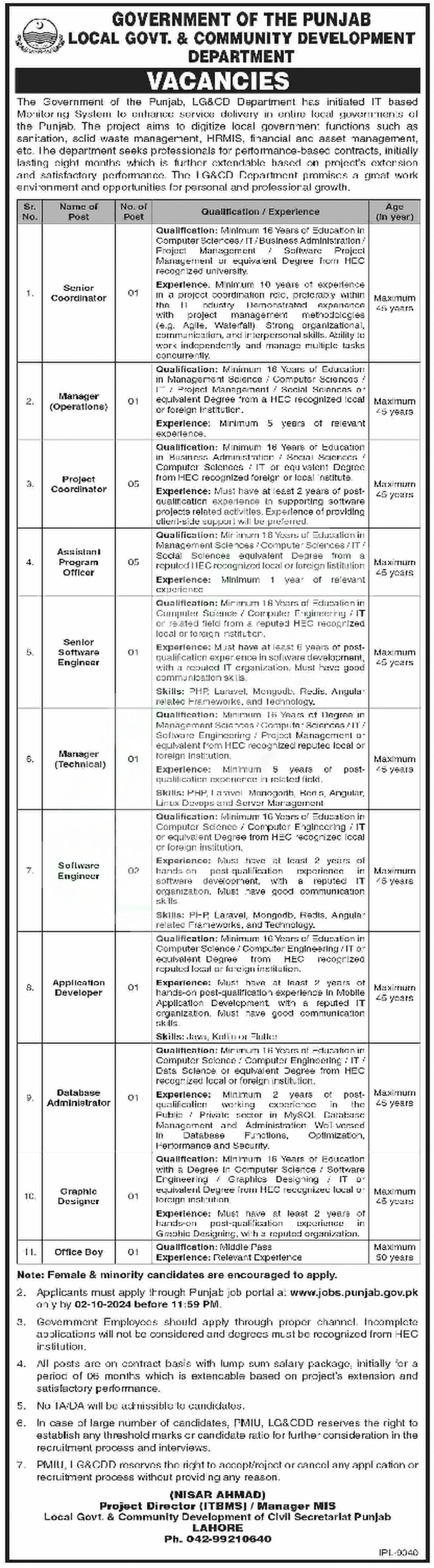 Senior Coordinator